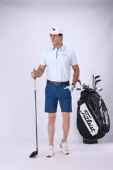 Nectar Pale Blue C Stripe Golf Polo